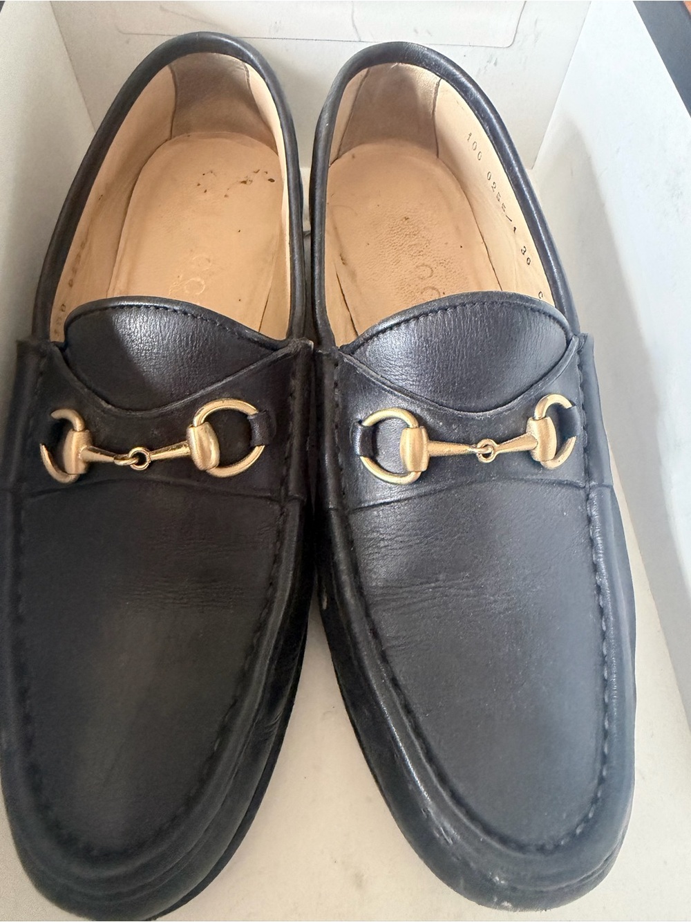 Black Gucci Horsebit Loafers